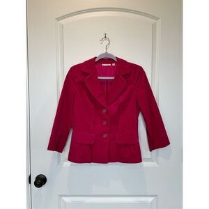 Halogen Hot Pink Corduroy Jacket Size Medium